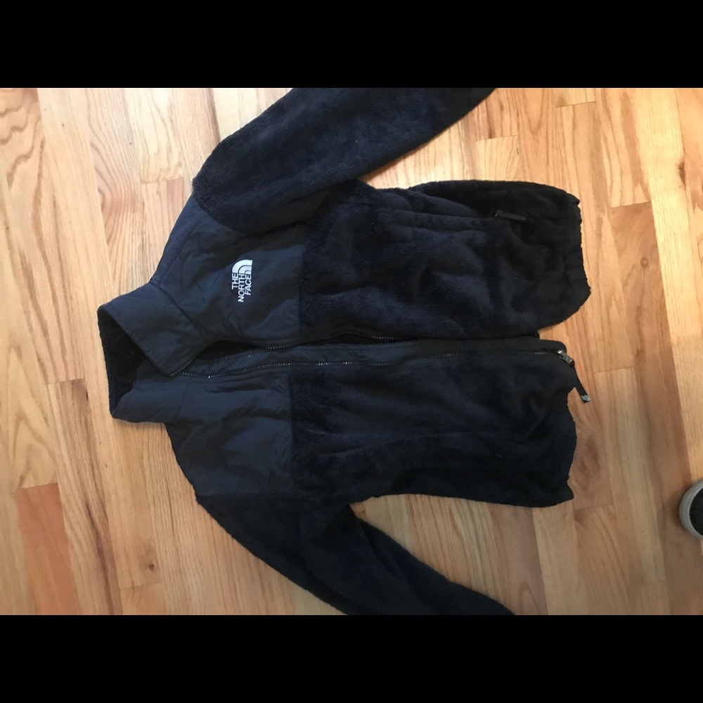 Fuzzy north face jacket